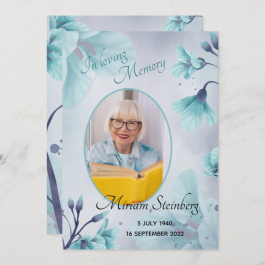 Licht Blauwgroen blauw ventilator in liefdevolle g (Voorkant / Achterkant)