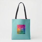 Licht Blauwgroen Carissma Voeg hier uw foto toe Tote Bag (Voorkant)