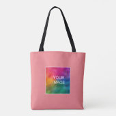 Licht Blauwgroen Carissma Voeg hier uw foto toe Tote Bag (Achterkant)