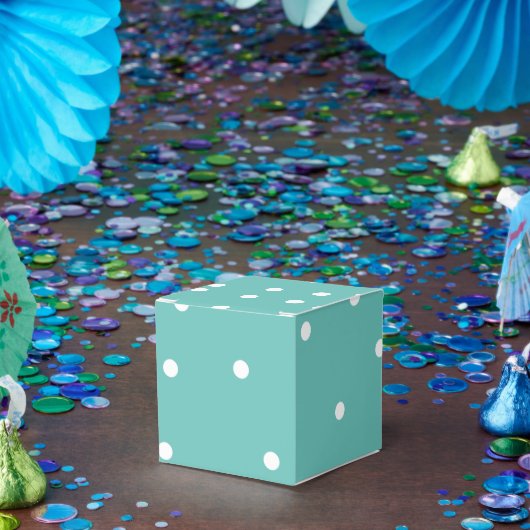 Licht Blauwgroen Dot Pattern BonBon Snoep Bedankdoosjes (Feest)