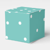 Licht Blauwgroen Dot Pattern BonBon Snoep Bedankdoosjes (Voorkant Zijde)