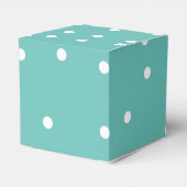 Licht Blauwgroen Dot Pattern BonBon Snoep Bedankdoosjes (Achterkant)