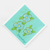 Licht Blauwgroen Drijvende luiers Servetten (Hoek)