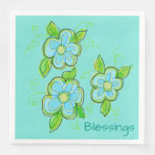 Licht Blauwgroen Drijvende luiers Servetten (Voorkant)