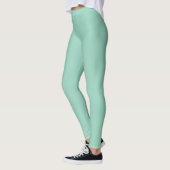 Licht Blauwgroen effen kleur Leggings (Links)