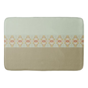 Licht Blauwgroen en taupe Badmat