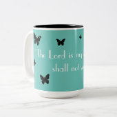 Licht Blauwgroen Geloof Mok (Voorkant links)