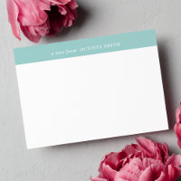 LICHT BLAUWGROEN GEPERSONALISEERD FAMILIENAAM MONO