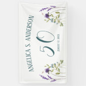 Licht Blauwgroen Gepersonaliseerde tekst Waterverf Spandoek (Verticaal)