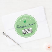 Licht Blauwgroen groene gekleurde gekleurde gekleu Ronde Sticker (Envelop)