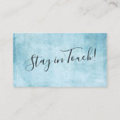 Licht Blauwgroen Grunge "We hebben verplaatst" Beh Informatiekaartje (Achterkant)