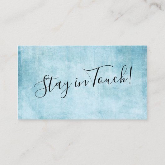 Licht Blauwgroen Grunge "We hebben verplaatst" Beh Informatiekaartje (Achterkant)