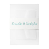 Licht Blauwgroen handgeschreven markerstijl Cursie Uitnodigingen Wikkel (Voorkant Voorbeeld)