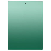 Licht Blauwgroen Hunter Green Ombre Curved Swash N Klembord (Achterkant)