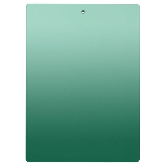 Licht Blauwgroen Hunter Green Ombre Curved Swash N Klembord (Achterkant)