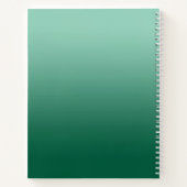 Licht Blauwgroen Hunter Green Ombre Curved Swash N Notitieboek (Achterkant)