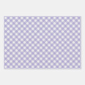 Licht Blauwgroen Periwinkle Violet Blue Gingham Inpakpapier Vel (Voorkant 2)