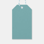 Licht Blauwgroen Seashell Beach Elegant Bruiloft W Cadeaulabel (Achterkant)