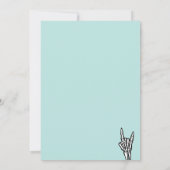 Licht Blauwgroen Slechte Twee Het Bone 2e Verjaard Kaart (Achterkant)