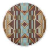 Licht Blauwgroen Turquoise Blauw Sinaasappel Bruin Keramische Knop (Voorkant)