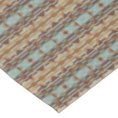 Licht Blauwgroen Turquoise Blauw Sinaasappel Bruin Tafelkleed (Gekanteld)