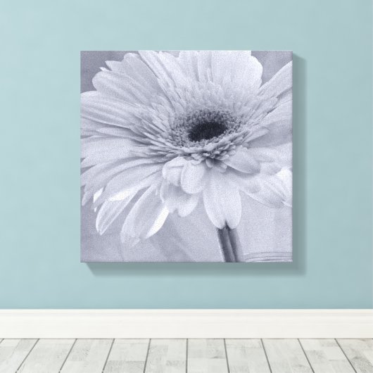 Licht Bleek blauw blauw blauw bladerblauw ventiel Canvas Afdruk (Insitu (Houten vloer))