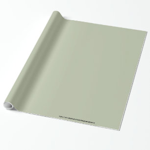 Licht Bleek Sage Groen Elegant Neutraal Effen Kleu Cadeaupapier