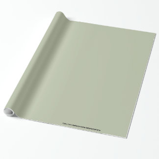 Licht Bleek Sage Groen Elegant Neutraal Effen Kleu Cadeaupapier