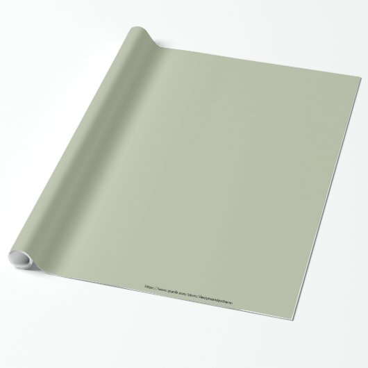 Licht Bleek Sage Groen Elegant Neutraal Effen Kleu Cadeaupapier (Uitgerold)