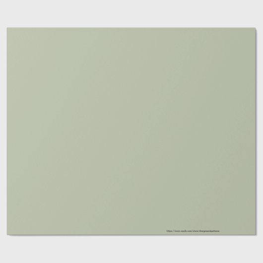 Licht Bleek Sage Groen Elegant Neutraal Effen Kleu Cadeaupapier (Vlak)