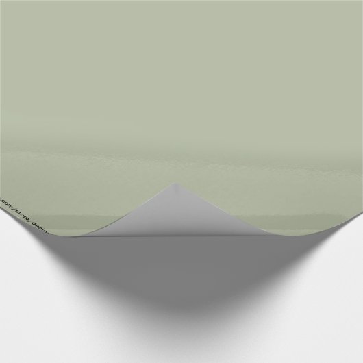 Licht Bleek Sage Groen Elegant Neutraal Effen Kleu Cadeaupapier (Hoek)