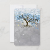 Licht Bleek Stof Blauw Hart Blad Boom Woud Rsvp (Achterkant)