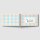 Licht Bleke baby blauw gingham plaid gecontroleerd Gastenboek (Volledig)