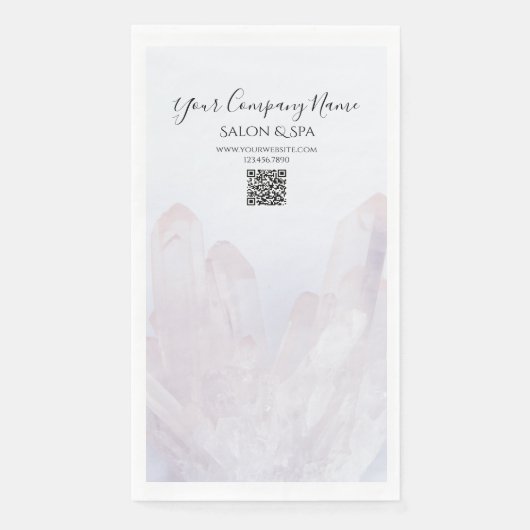 Licht Bleke Paarse kristallen Salon Spa Servet (Voorkant)