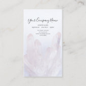 Licht Bleke Paarse kristallen Salon Spa Visitekaartje (Voorkant)