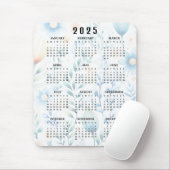 Licht Bloemen Ontwerp 2025 Kalender Mousepad Muismat (Met muis)