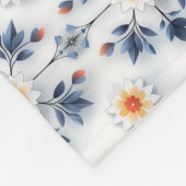 Licht Bloemen Thema op Fleece Deken (Hoek)