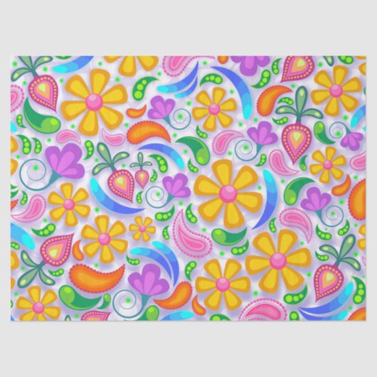 licht bloementissuepapier tissuepapier (Voorkant)