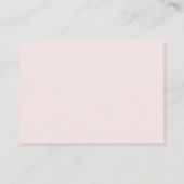 Licht Blush Diner Opties Bruiloft RSVP Behuizing Informatiekaartje (Achterkant)
