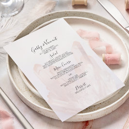 Licht Blush Pink Crystals Weddenmenu