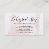 Licht Blush Roze Crystal Rock Shop Visitekaartje (Voorkant)