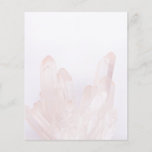 Licht Blush Roze Crystals Spa Salon Services Menu (Achterkant)