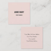 Licht Blush Roze Grijs Modern Bold Bright Classy Vierkante Visitekaartje (Voorkant / Achterkant)