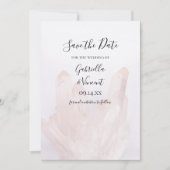 Licht Blush Roze kristallen Bieden de Datum Save The Date (Voorkant)