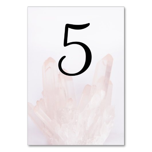 Licht Blush Roze kristallen Kaart (Voorkant)