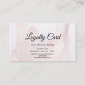 Licht Blush Roze kristallen Salon Spa Klantenkaartje (Voorkant)
