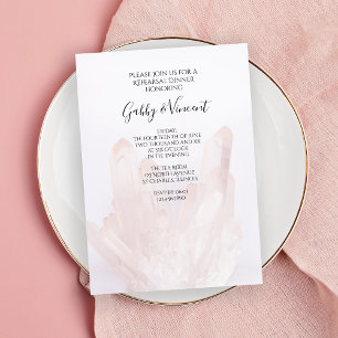 Licht Blush Roze kristallen Weddenverhogend dinal Kaart
