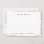 Licht blush roze penseelstreken briefpapier notitiekaartje (Voorkant)