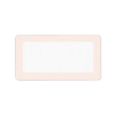 Licht blush roze rand blanco etiket (Voorkant)