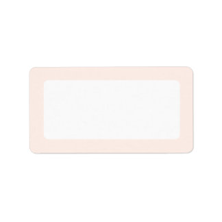 Licht blush roze rand blanco etiket